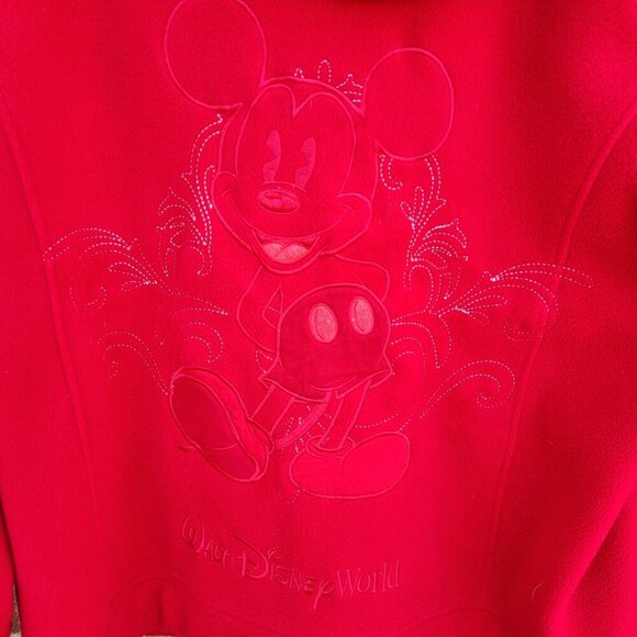 Walt Disney World Resorts Fleece Hooded Jacket Women's Sz 2X Embroidered Mickey - Picture 5 of 10